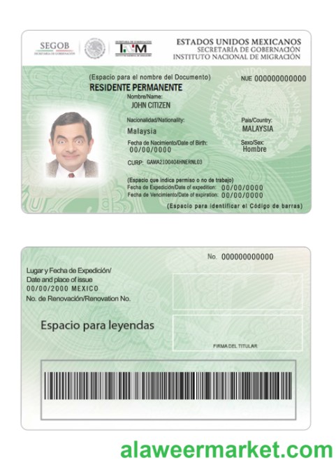 Mexico green card (residence permit)